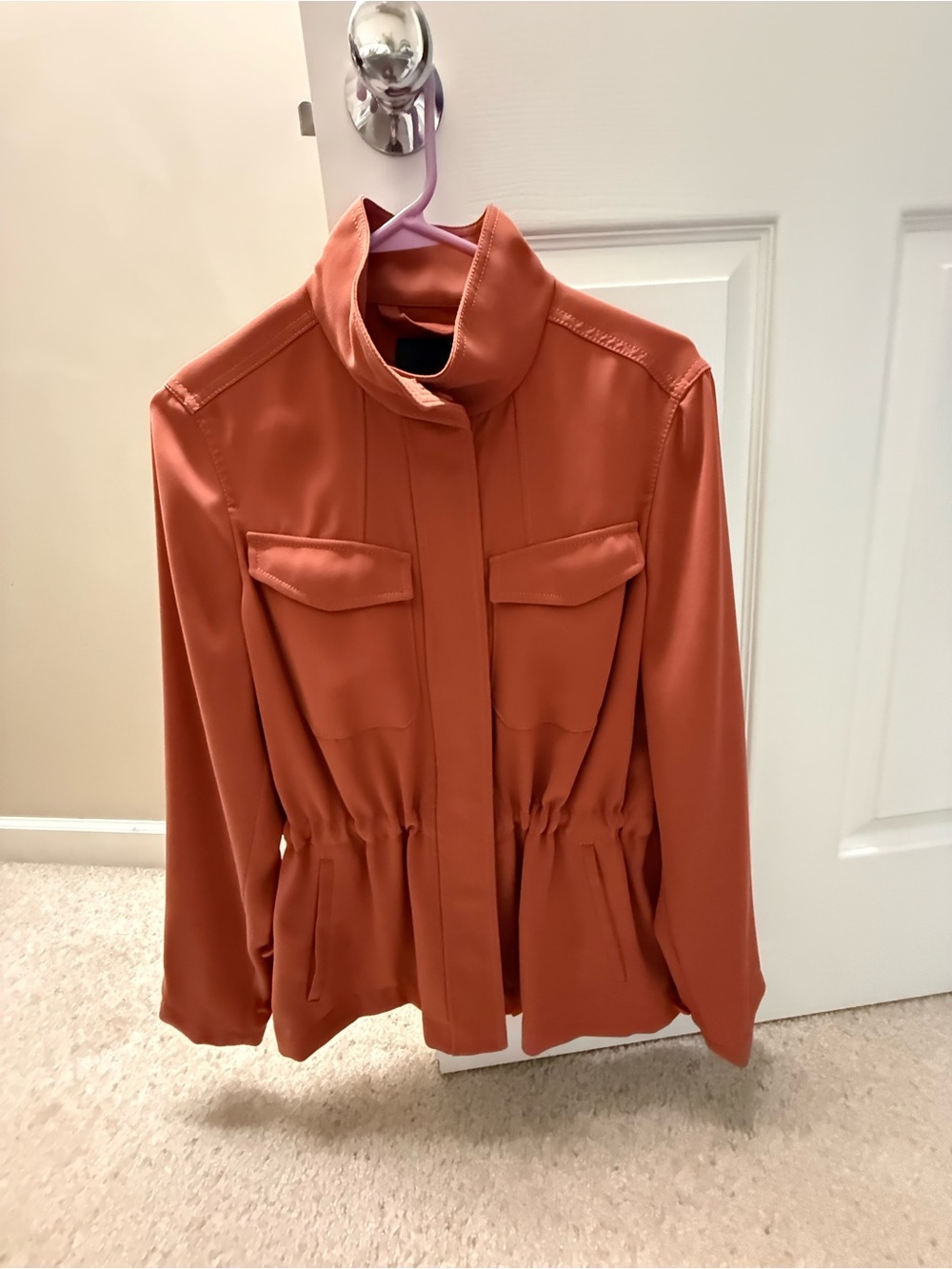 Banana Republic Burnt Orange Utility Jacket with Cinch Waist